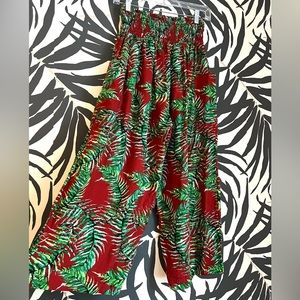 🆕🌴 Tropical Print Beach Cropped Lounge Coverup Pants